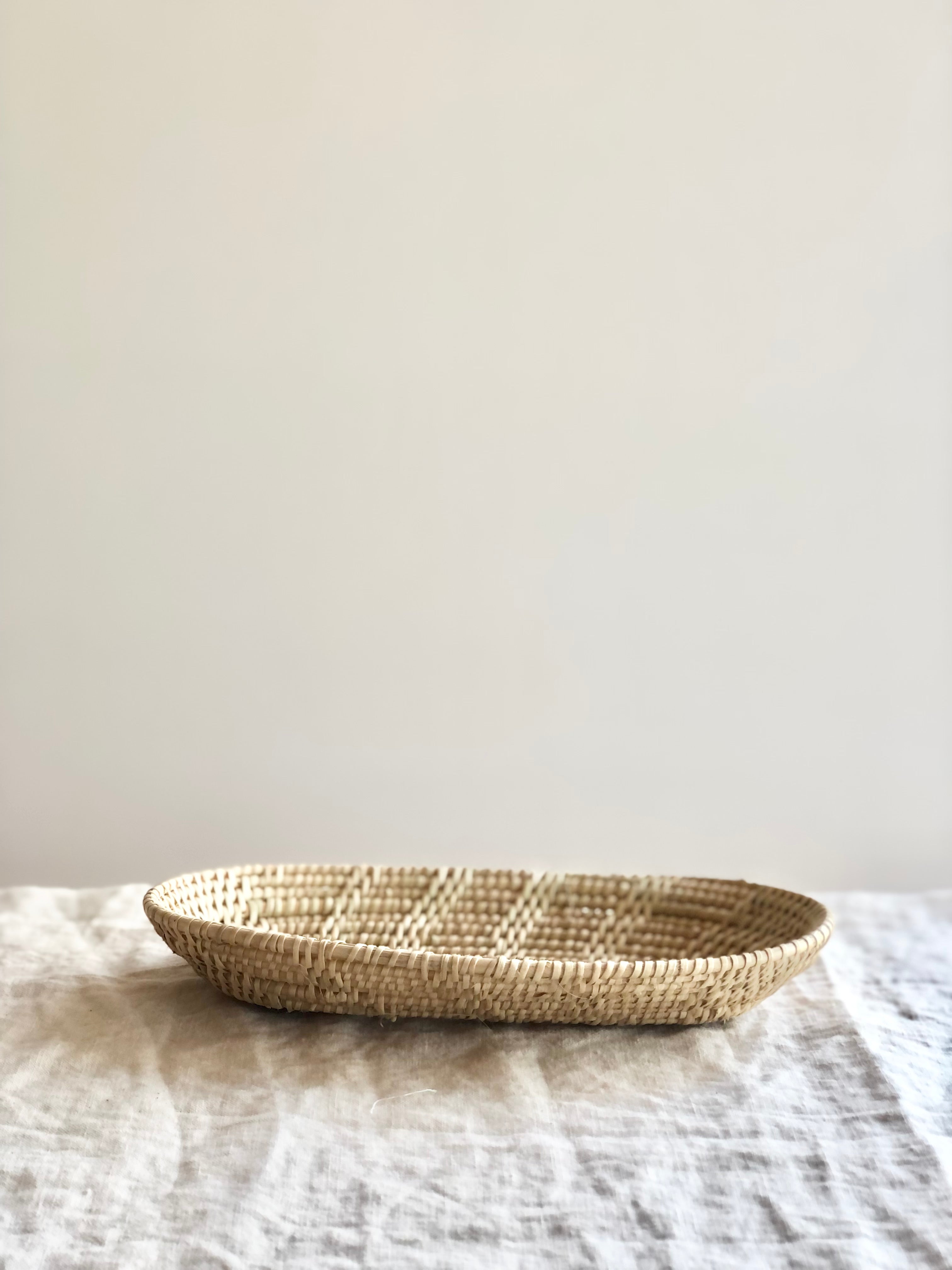 little woven oval basket