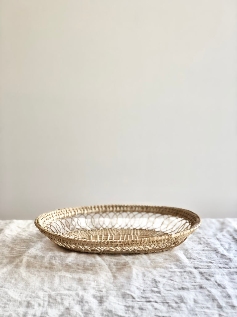 oval hand woven baskets  side view