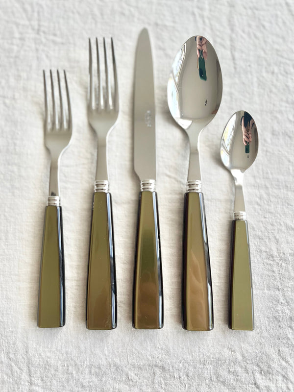 sabre flatware set stainless steel icon olive