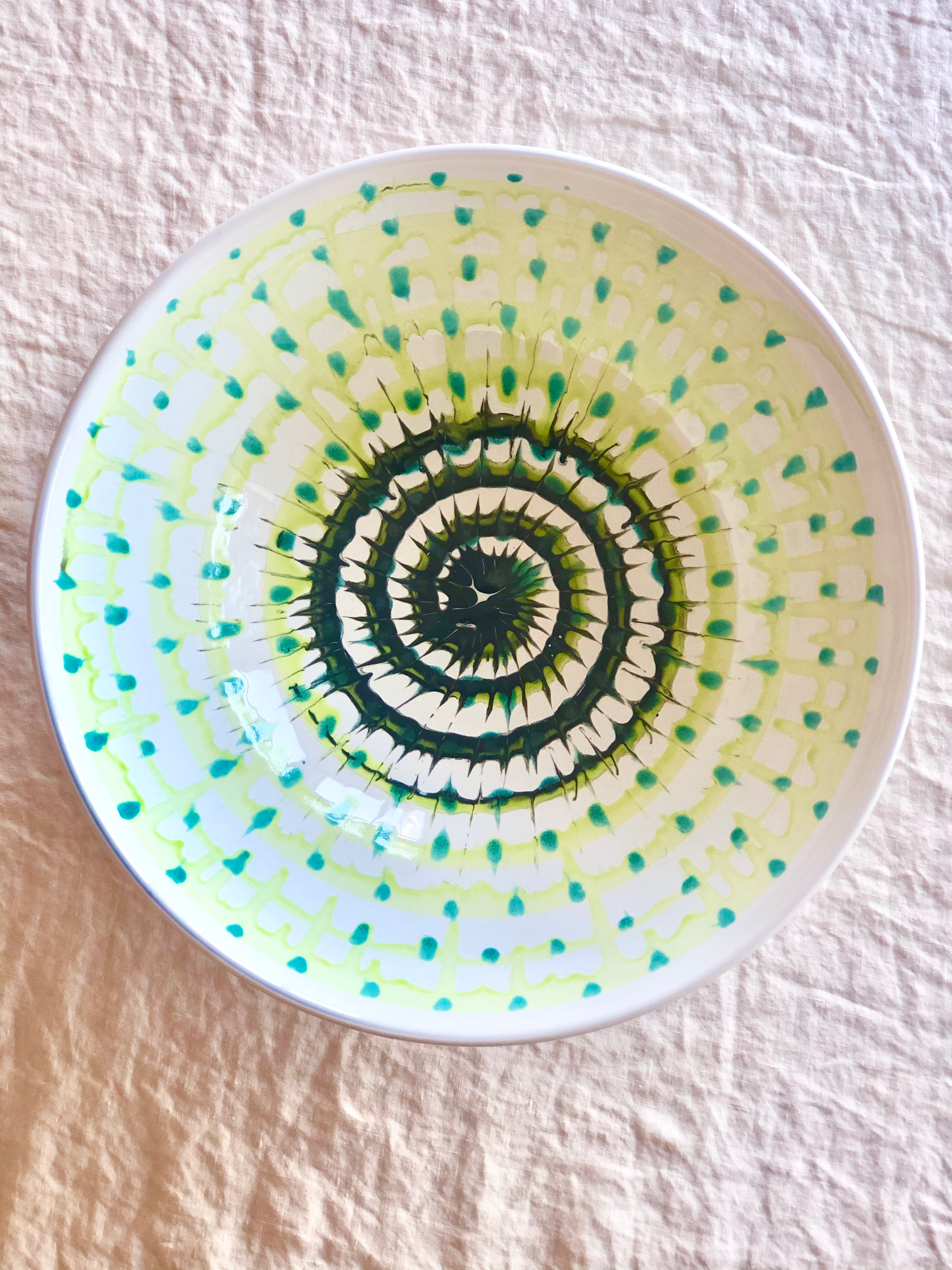 Spiral Serving Bowl - Neon  13"