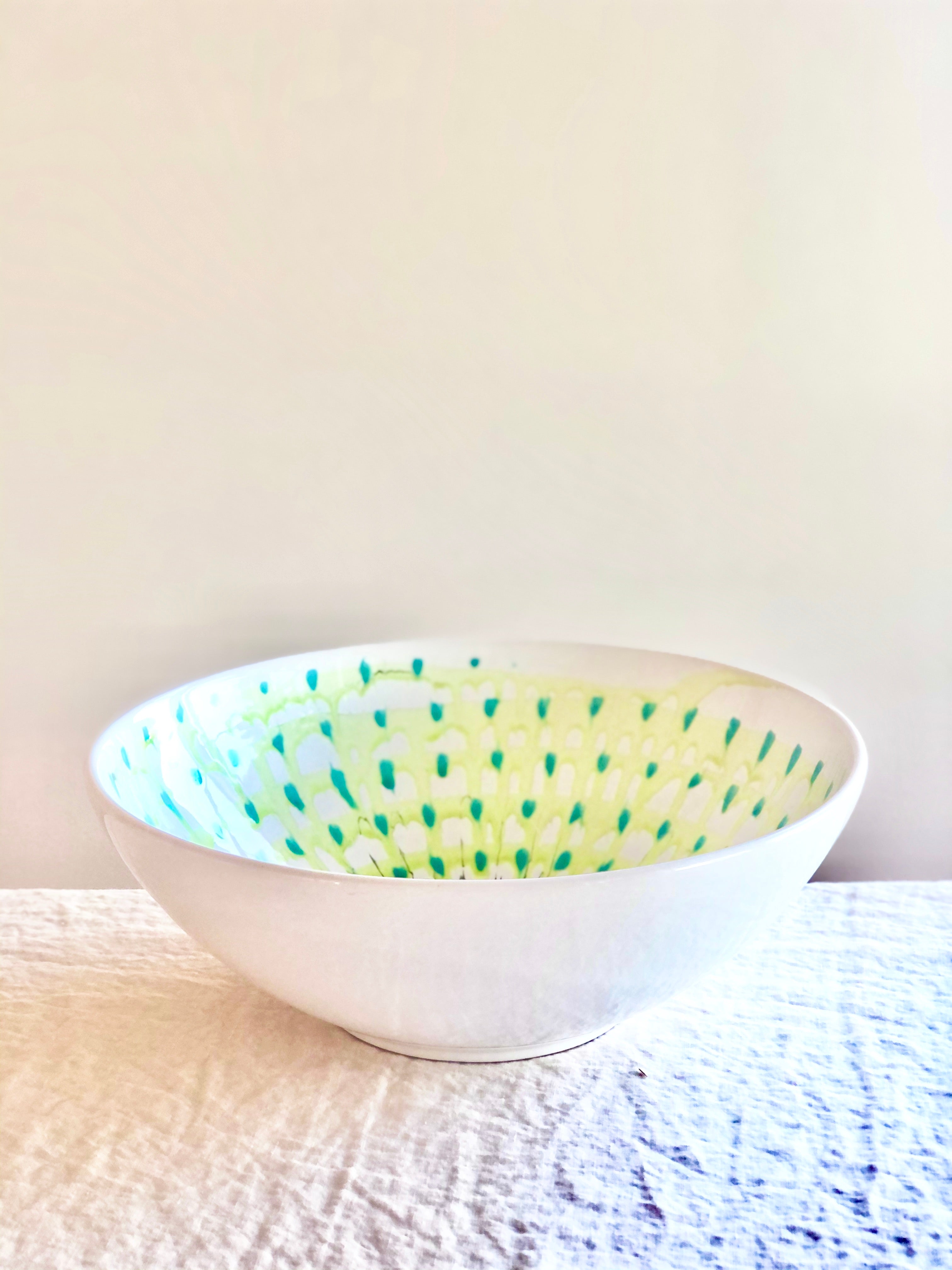 Spiral Serving Bowl - Neon  13"