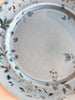 blue floral dinner plate 8.5 inch close up