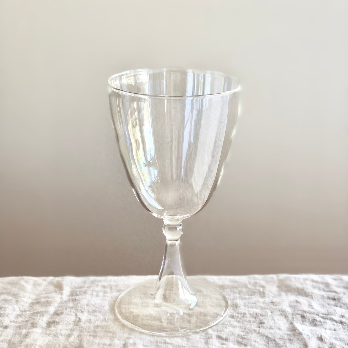 Vintage Stemware Cut Glass Crystal Goblets Wine Glasses Short Stem