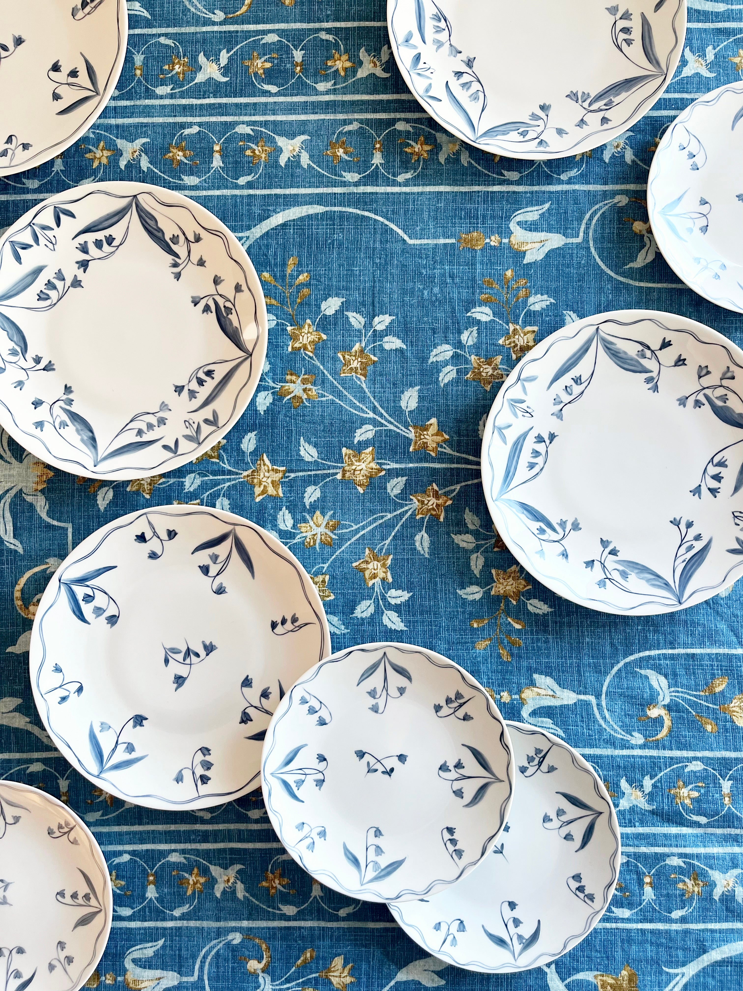 PRE- ORDER - Fête des Lys de la Vallée Dinner Plate - Cobalt