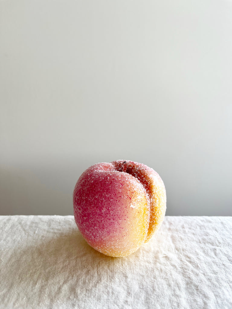 cereria introna sugared peach shaped paraffin candle