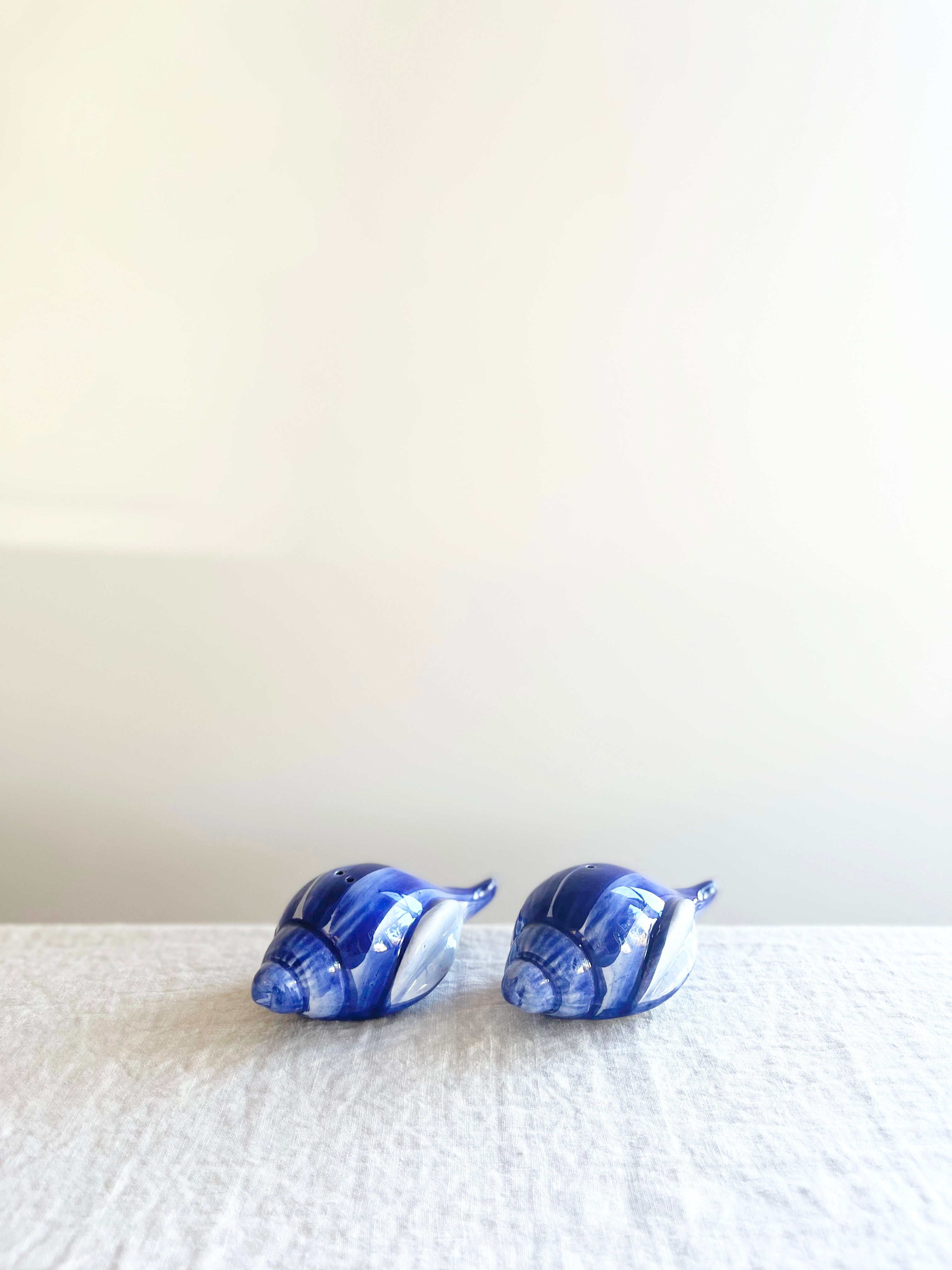 Conch Salt & Pepper Set - Blue