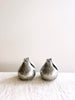 pear shaped pewter salt & pepper shakers