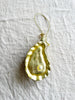 gold oyster glass christmas ornament back view detail