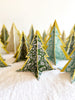 decorative paper christmas tree stands with green leaf pattern in group with other colors