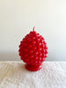cereria introna pinecone paraffin wax candle red