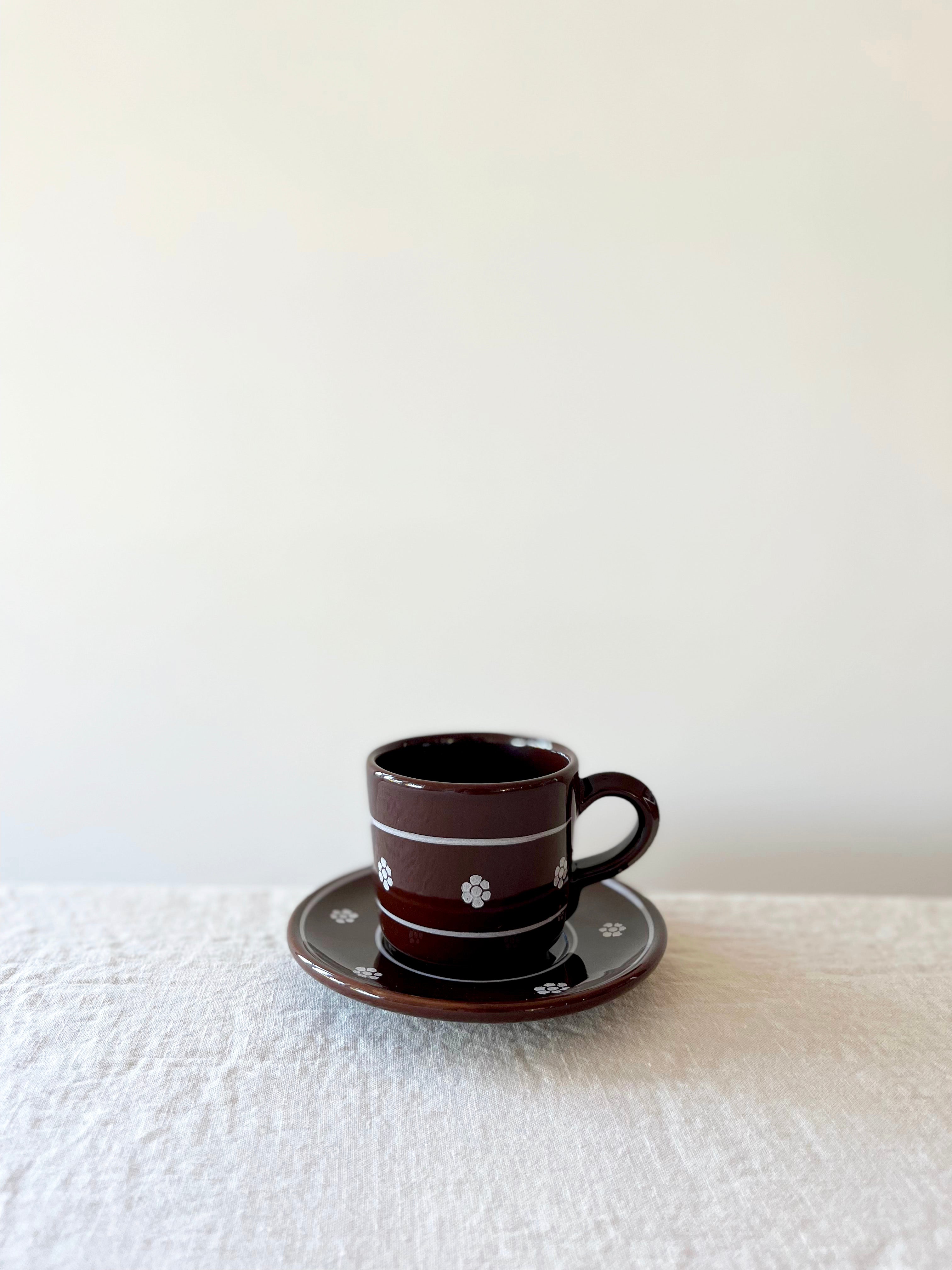 Rigo e Stella Espresso Cup & Saucer - Coco