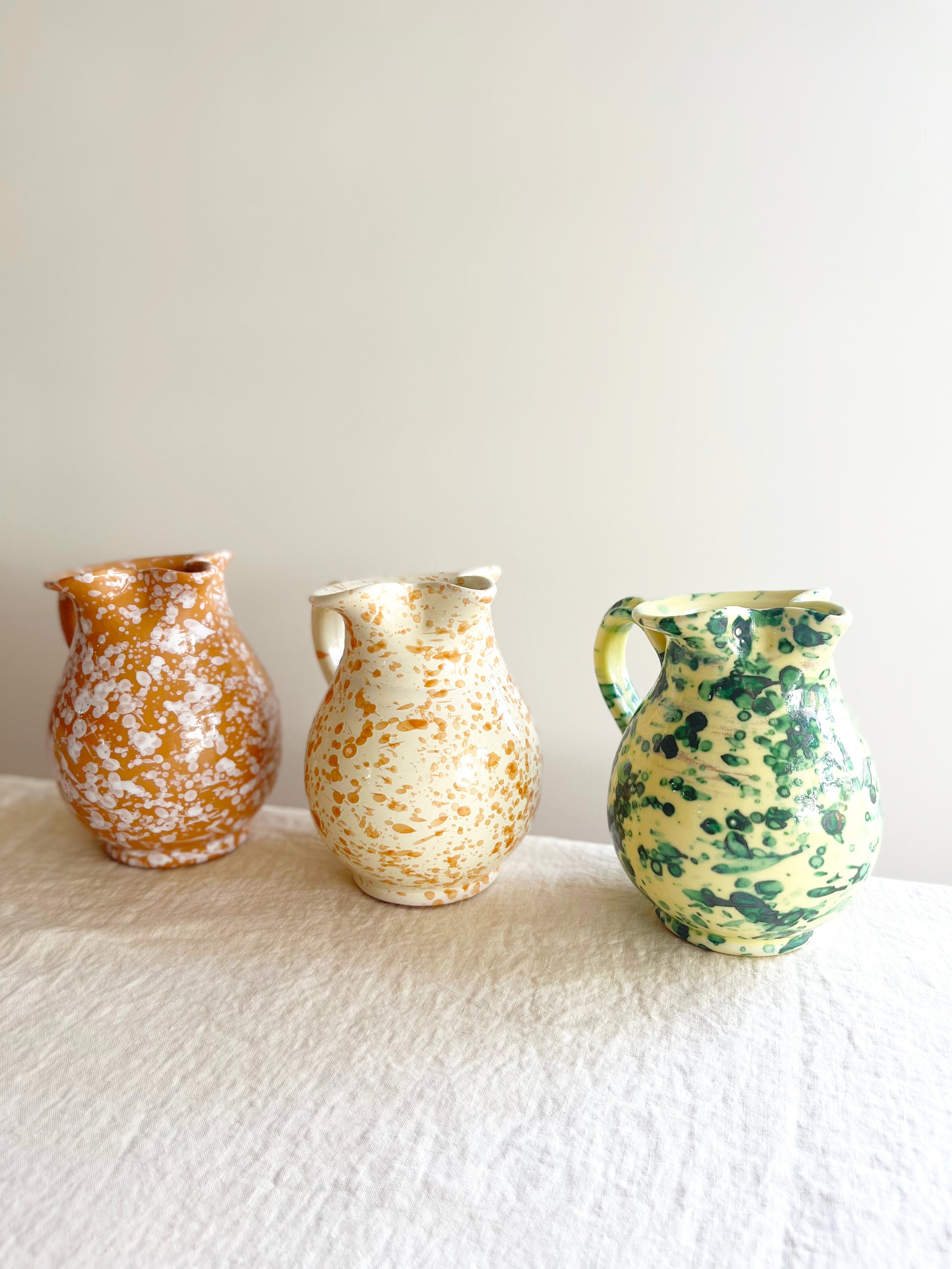 Pompeii Ceramic Pitcher - Emerald