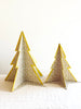 decorative paper Christmas tree stands with gold oval pattern shown in two sizes