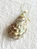 gold oyster glass christmas ornament top view