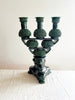 green ceramic candelabra 17.5 inch