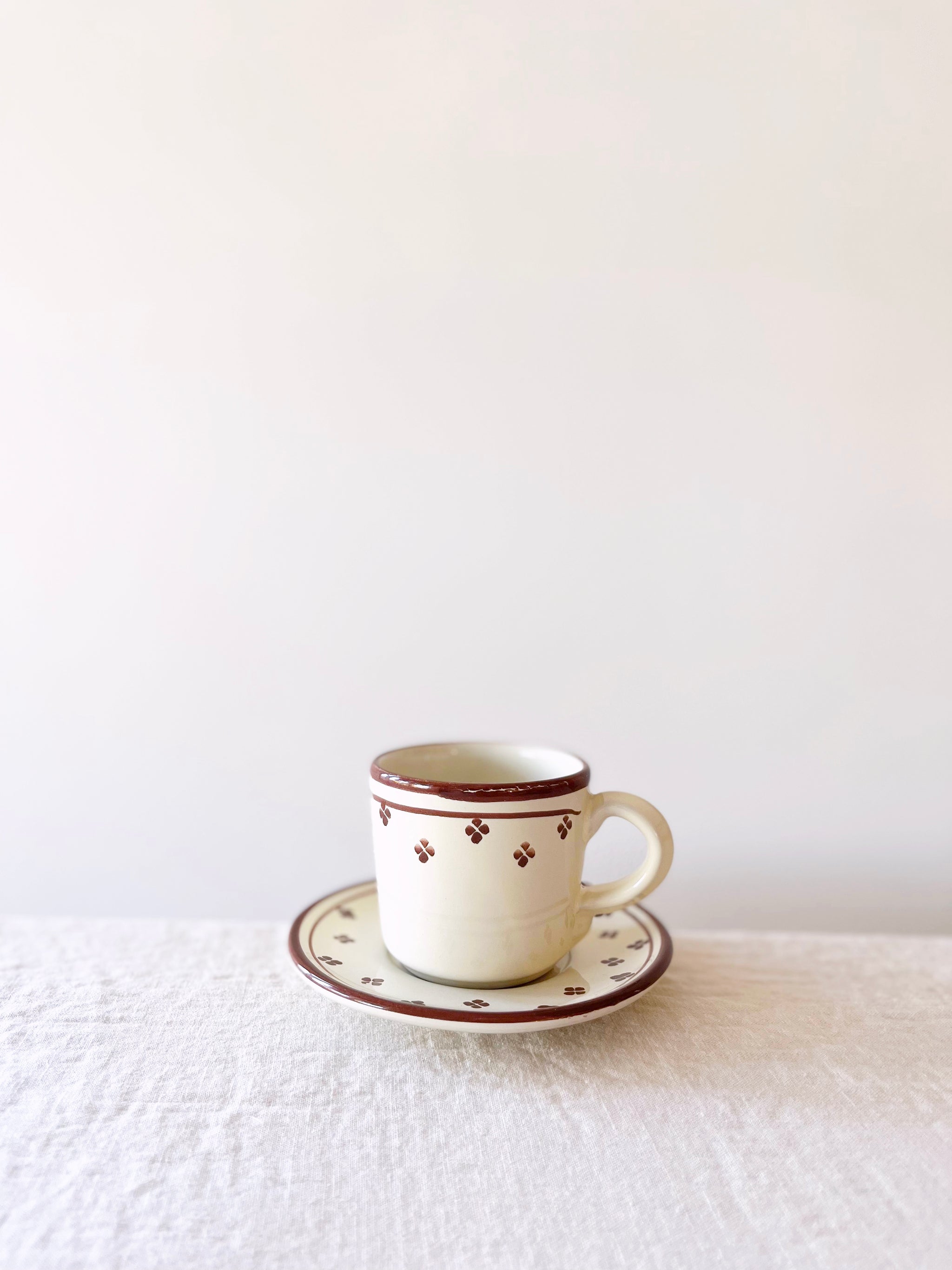 Rigo e Stella Espresso Cup & Saucer - Crema - S/2