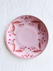 pink and red floral hand painted limoges porcelain dinner plate 