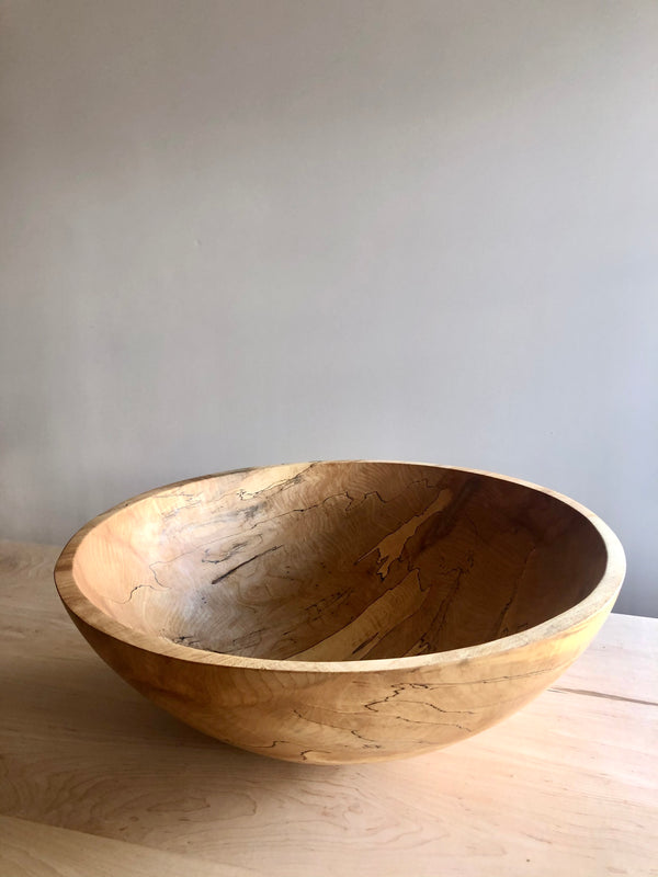 wooden bowls spalted maple wood top angle