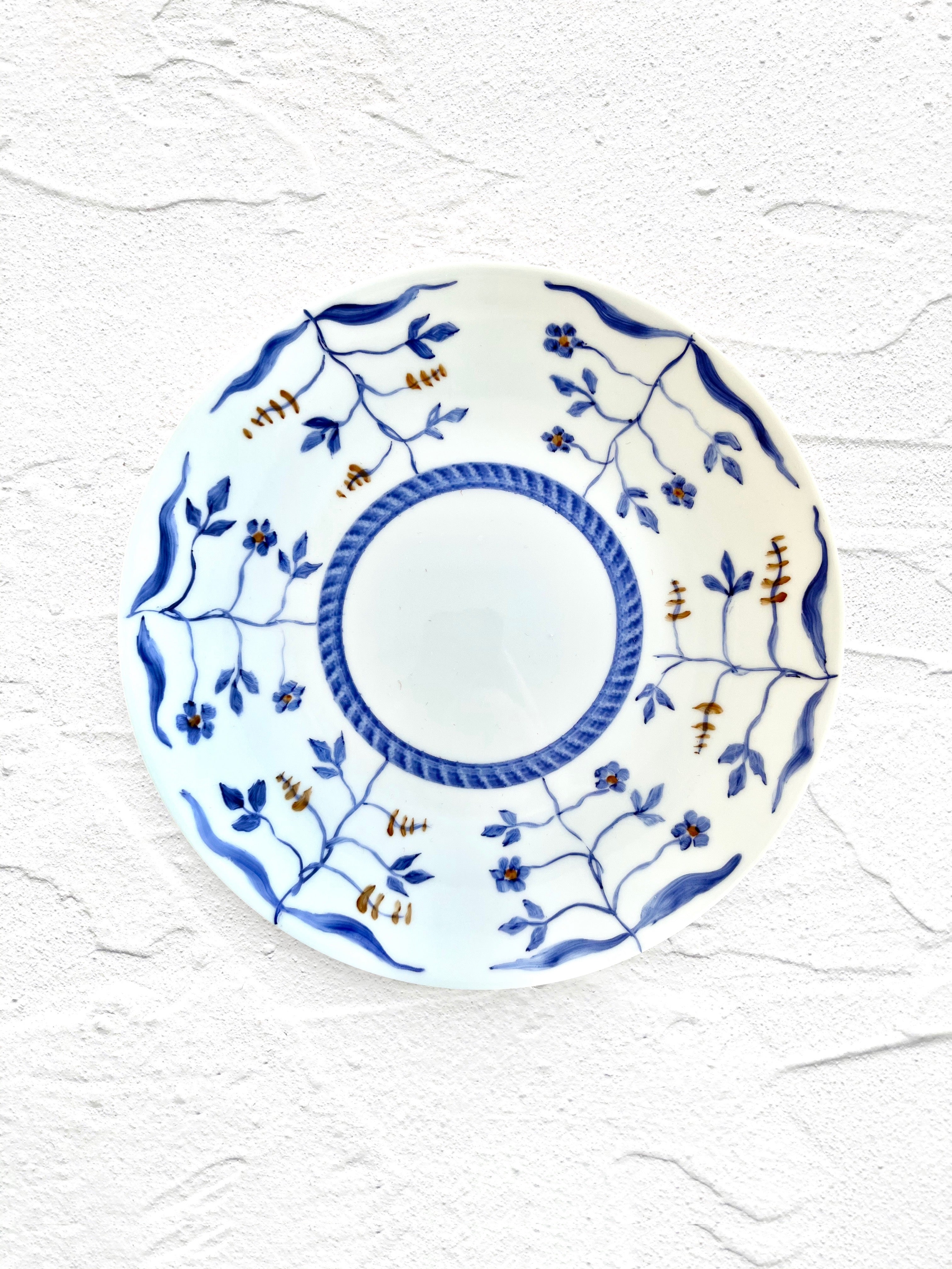 marie daâge blue salad plate 10.5 inch