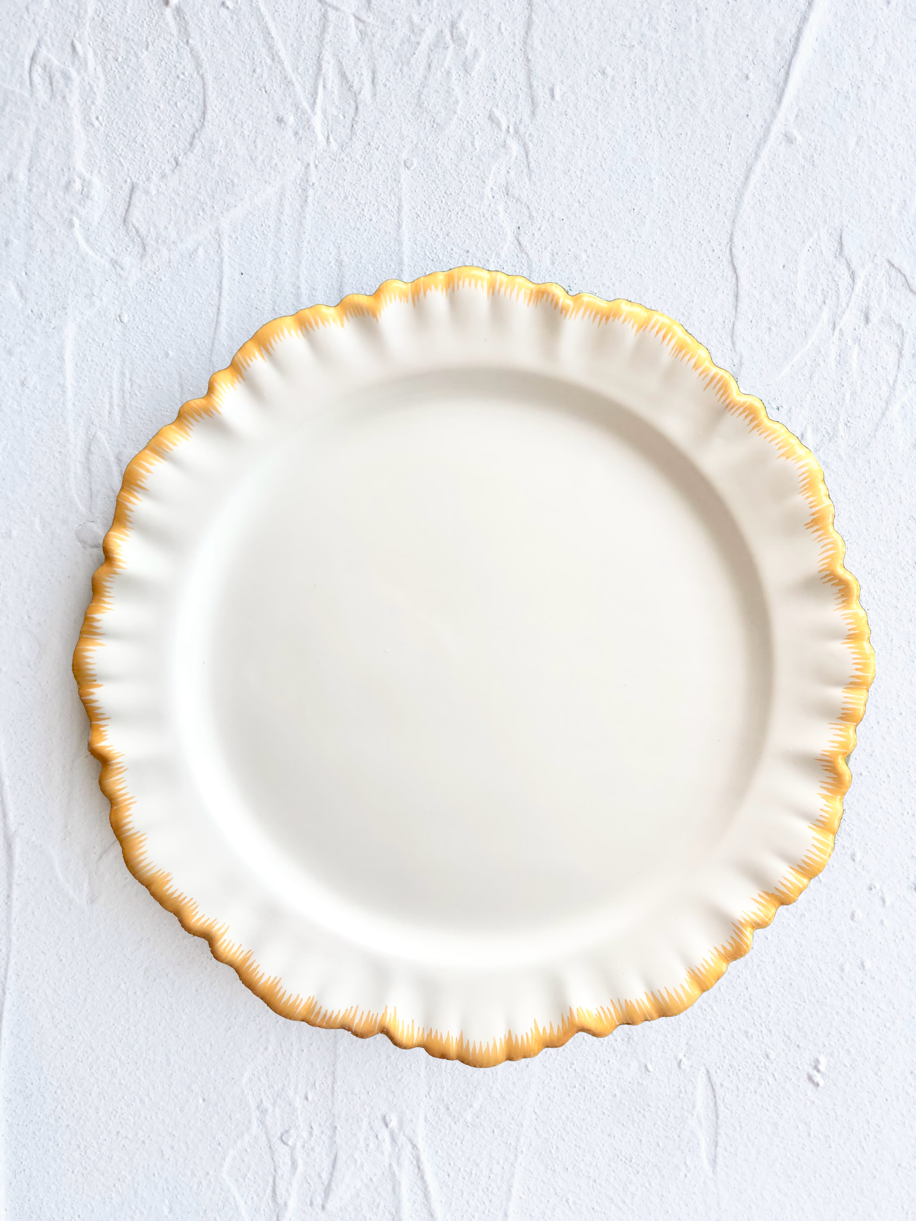 ruffle dinner plate yellow edge 10.2 inch