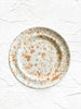 cream fasano salad plate with light brown speckle pattern