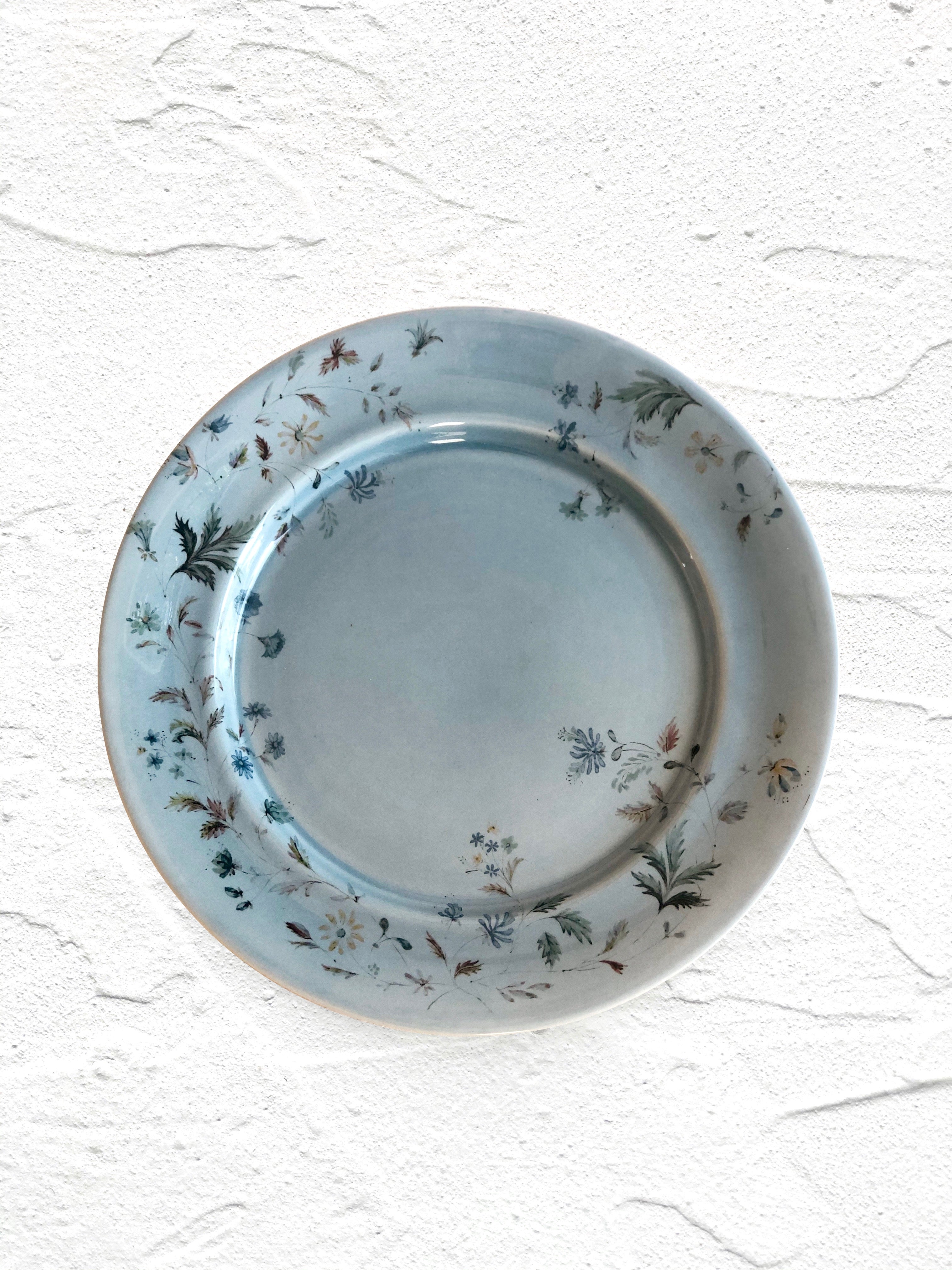 blue floral salad plate 8.5 inch