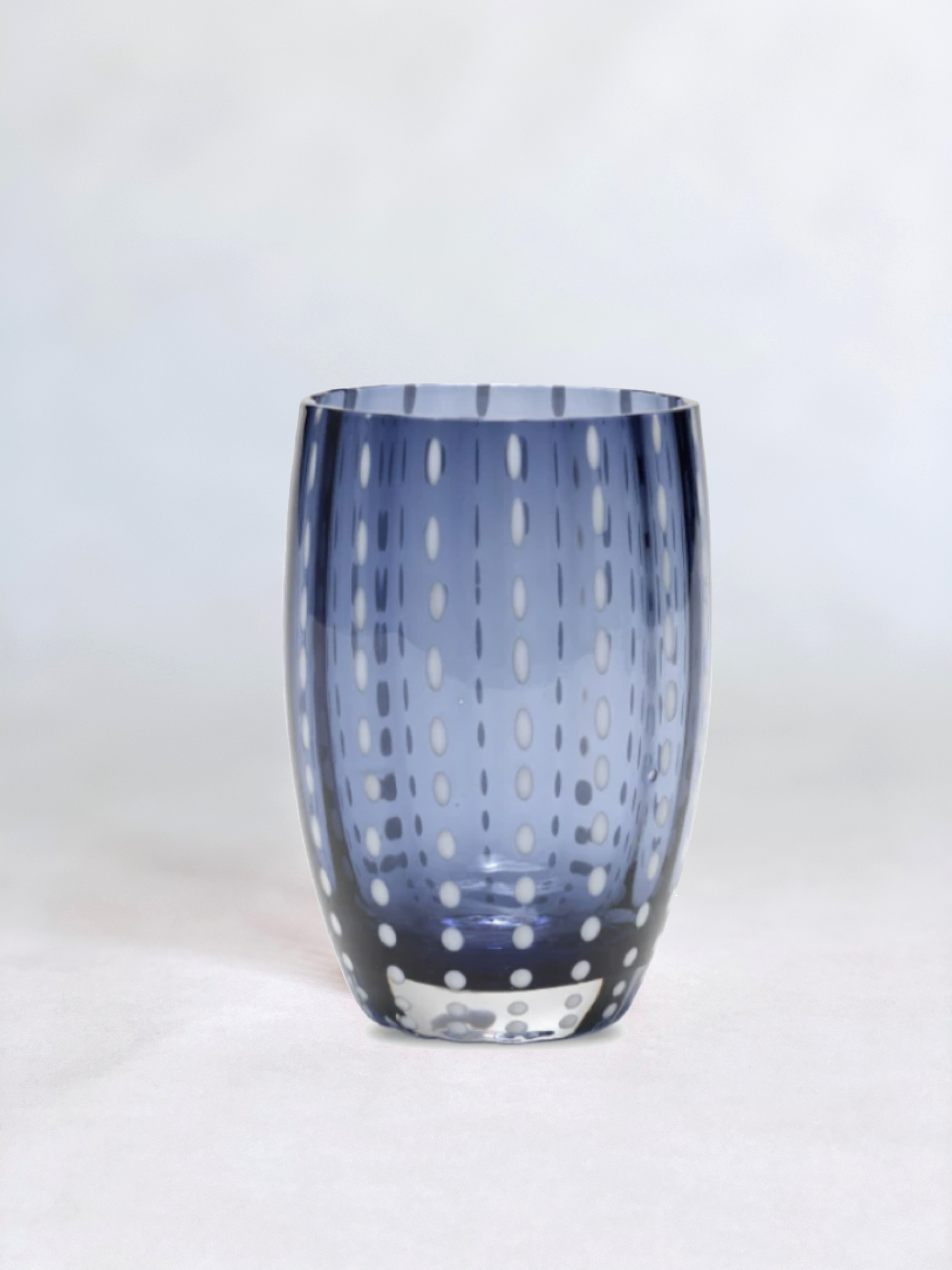 blue italian glass tumbler